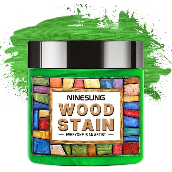 Green Wood Stain | 2 LB Bulk Size (32 oz) Wood Dye Powder | Wood Coloring Powder for Indoor Outdoor | Fast Drying | Furniture Dye Stain for Wooden | Wood Pigment Powder (Green, 2 LB)