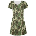 thumbnail image 1 of Green Woodland Camo All Over Juniors Beach Cover-Up Dress Multi LG, 1 of 2