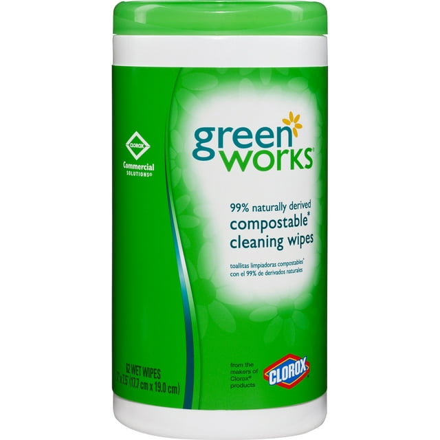 Green Works Cleaning Wipes, 62 Wipes