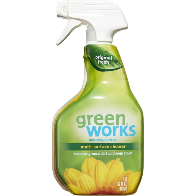Green Works Multi-Surface Cleaner, Cleaning Spray - Original Fresh, 32 oz