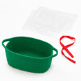 Green Woven Storage Basket with Gift Bags and Ribbons for Home ...