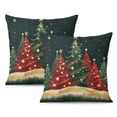 thumbnail image 1 of Green Xmas Trees Pine Rustic Farmhouse Throw Pillow Case Beautiful Square Cushion Covers 2 Pieces Fashion Pillowcase for Room Home Patio Bedroom Livingroom, 1 of 7