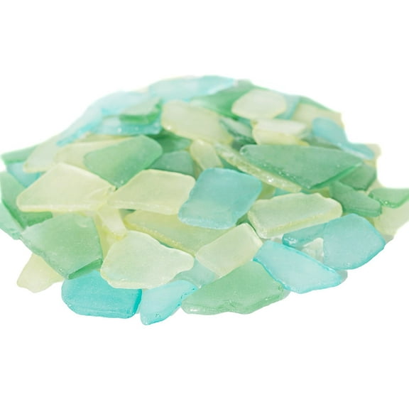 Green Yellow Aqua Sea Glass Mix |11 Ounces of Assorted Sea Glass forfor Art Crafts and Dcor