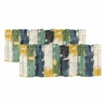 thumbnail image 1 of Green Yellow Blue Abstract Curtain Valances for Windows, Kitchen Valance Window Treatments Panel 2 Pack, Modern Abstract Art Color Rod Pocket Short Curtains for Bathroom Bedroom 54 x 18 Inch, 1 of 8
