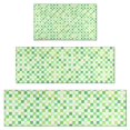 thumbnail image 1 of Green Yellow Checkerboard Checkered Pattern Kitchen Rugs Sets Of 3,Kitchen Runner Rugs Non Skid Washable,Decorative Kitchen Floor Mats for Kitchen,Sink,Laundry,17"x30"+ 17"x47" + 17"x59", 1 of 6