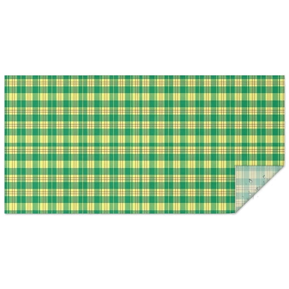 Green Yellow Checkerboard Checkered Pattern Rectangle Tablecloth 60"x120",Waterproof Polyester Rectangle Table Cloth, Wipeable Spillproof Polyester Tablecloth for Dining, Camping, Indoor and Outdoor