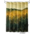 thumbnail image 1 of Green Yellow Forest Standard Shower Curtain Set, Waterproof Shower Curtains for Bathroom, Oil Painting Landscape Washable Fabric Cloth Bath Curtain for Bathtub Decoration with Hooks 72x72 Inches, 1 of 6