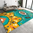 thumbnail image 1 of Green Yellow Geometric Ethnic Tribe Area Rugs, Retro Colorful Art Non-Slip Kids Rug, Upholstery Rug With Non-Slip Backing For Kids Boys Girls Bedroom Living Room Dining Room Study 5x8ft, 1 of 6