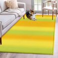 thumbnail image 1 of Green Yellow Gradient Washable Area Rugs 4'x6', Minimalist Art Ombre Striped Texture Low Pile Throw Living Room Rug Non-Slip Sturdy Edge Binding Carpet for Indoor Entryway Bedside Kitchen, 1 of 9