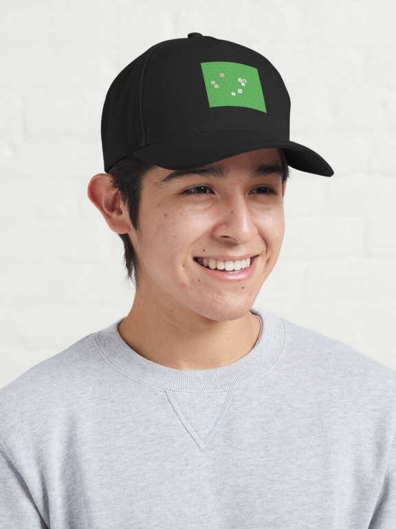 Green Yellow Hexes Baseball Cap, Wargame Counter Pattern Graphic Design, Classic Hat