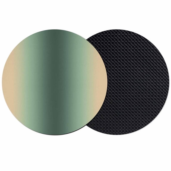 Green Yellow Ombre Coasters Set of 2, Absorbent Coasters for Drinks, Farmhouse Modern Gradient Art Coaster for Desk Coffee Table Protection, Home Decor House Warming Gifts 4"