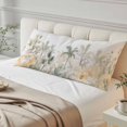 thumbnail image 1 of Green Yellow Palm Tree Body Pillow Cover, Pillowcase Protectors with Zipper, Breathable Decorative Throw Pillow Case Cover, Summer Botanical Tropical Pillow Shams for Couch Sofa 20x54Inch, 1 of 8
