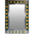 thumbnail image 1 of Green/Yellow Tile Talavera Tin Mirror, 1 of 2