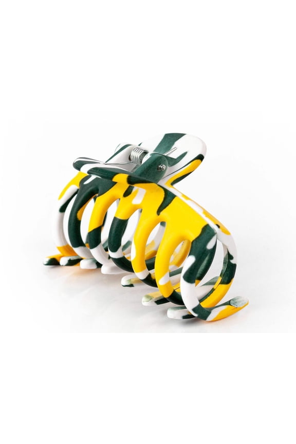 Green, Gold White Hair Clip (2 pack)