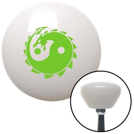 Green Yin Yang Dragon White Retro Shift Knob with M16 x 1.5 Insert Shifter Auto