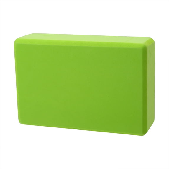 Green Yoga Block for Stretching and Support, Perfect for Yoga, Pilates, Fitness Training and Gym Exercises