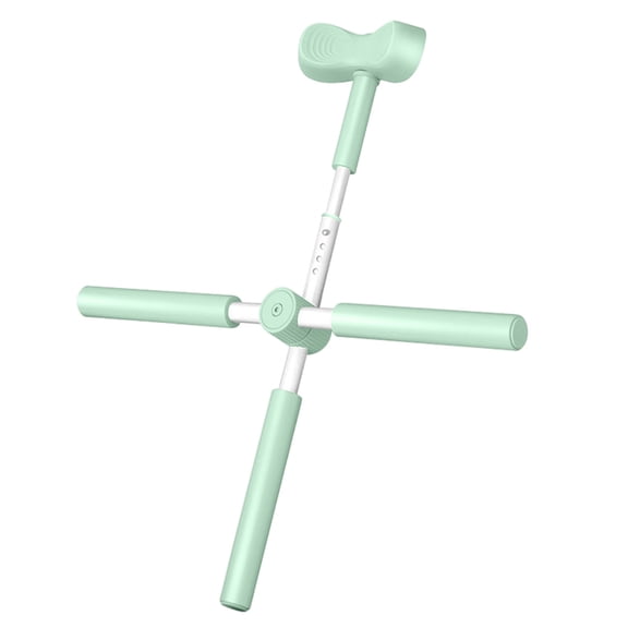 Green Yoga Pilates Stick Posture Correction Bar With Plastic Material, Adjustable Design And Lightweight Build For Stretching Back Exercises And Home Use 36X2X2In 1Lb