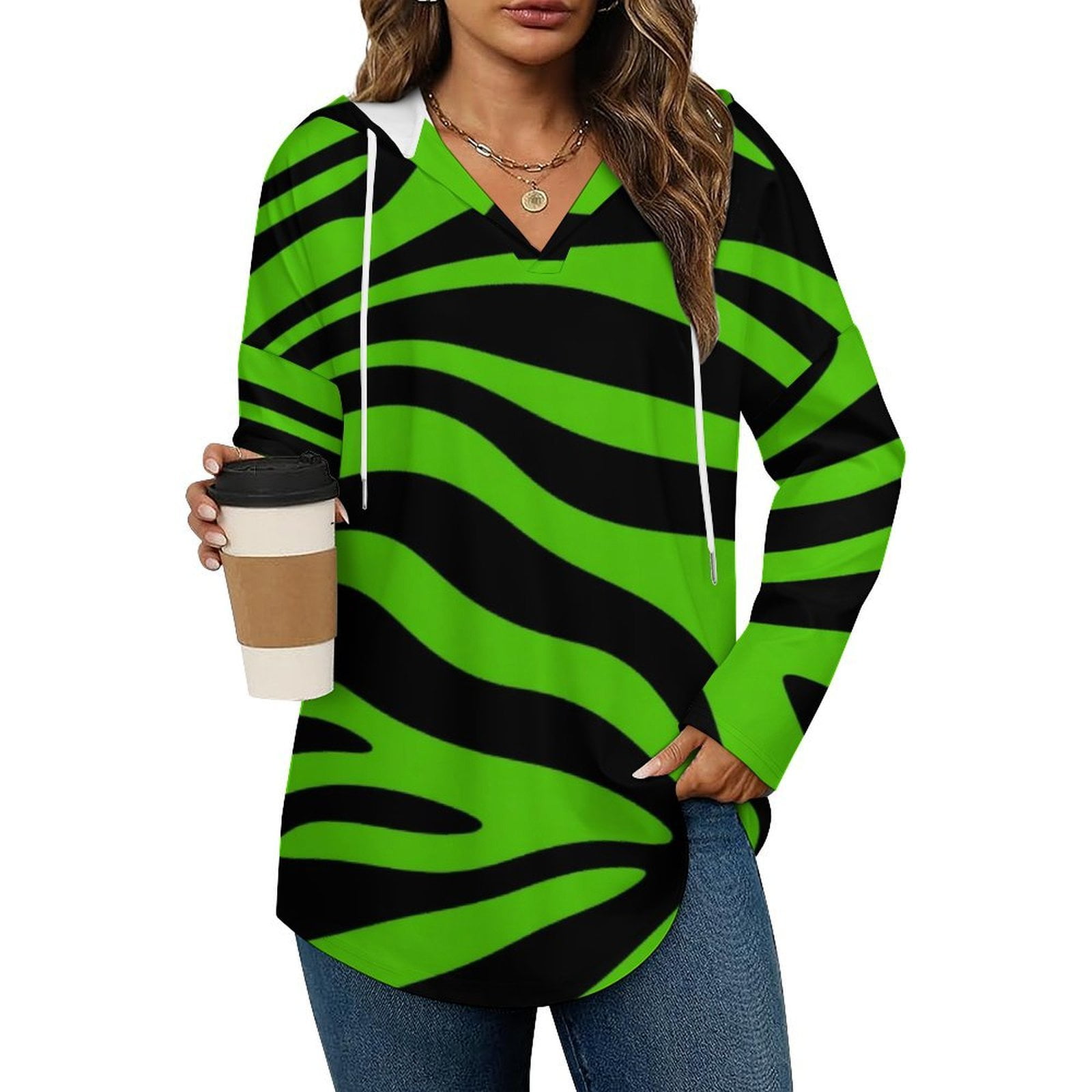 Recycled Unisex Sweatshirt - Grey Zebra - Women