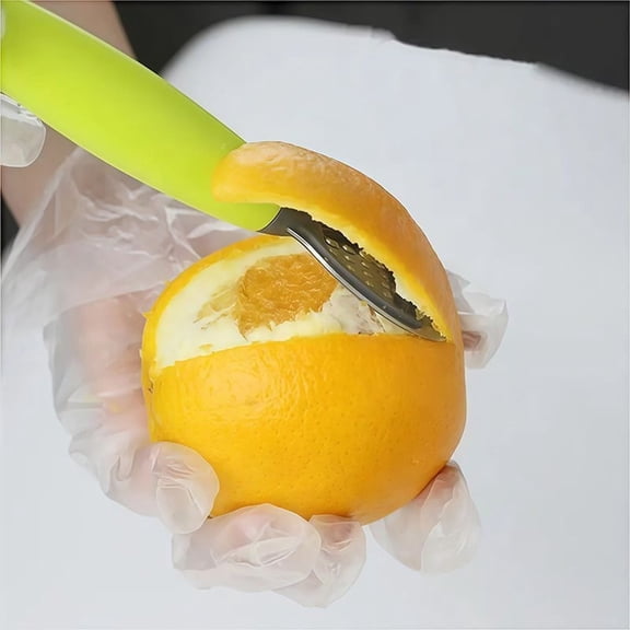 Green Zester Peeler Juicer Combo Grater with Handle for Lemon Lime Orange Kitchen Tool, 5Pcs, 8X1.5X2In