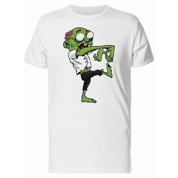 Green Zombie In A White Shirt Tee Men's -Image by Shutterstock