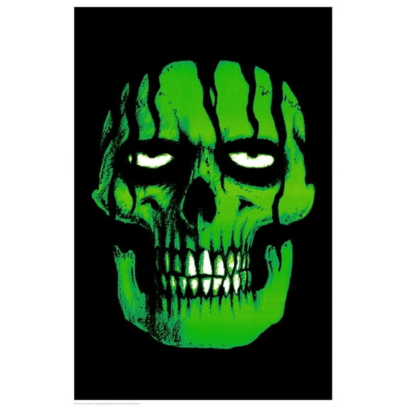 Green Zombie Non-Flocked Blacklight Poster 24" X 36"