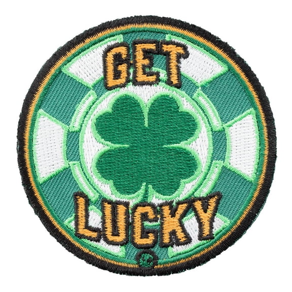Green and Black Shamrock Gambling Patches