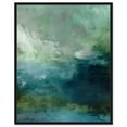 thumbnail image 1 of Green and Blue Mist Canvas Print Green Decor by Art Remedy, Black Frame, 36 x 45, 1 of 6