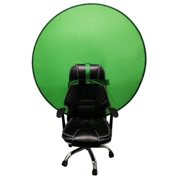 Green and Blue Muslin Pop-Up Collapsible Backdrop for Portrait and Headshot Photography, and Green Screen Video Conferencing