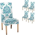 Green and Blue Royal Damask Classic Texture Luxury Ornament Chair