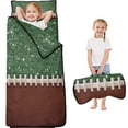 thumbnail image 1 of Green and Brown Football Stitch Pattern Toddler Nap Mats for Kids Preschool,Sleeping Mat Bag or Kids,Toddler Sleeping Bag,Toddler Nap Mat or Daycare, 1 of 6