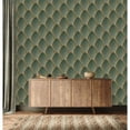 thumbnail image 1 of Green and Gold Design Wallpaper Peel-and-Stick - 25"W x 225"H, 1 of 3