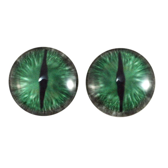 Green and Gray Dragon Glass Eyes