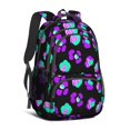 thumbnail image 1 of Green and Purple Leopard Print Backpack for School, Cute School Bag with Adjustable Shoulder Straps and Padded Back, 16.9"x12.6"x5.9", 1 of 5