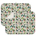 thumbnail image 1 of Green and Red Christmas Holly Pattern Dish Drying Mat for Kitchen 1 Pack, Ultra Absorbent Microfiber Dishes Drainer Mats,18x24in(46x61cm), 1 of 4