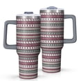 thumbnail image 1 of Green and Red Christmas Pattern Tumbler with Handle and Lid,40oz Double Wall Vacuum Insulated Tumbler,Cups Gift for Women and Men, 1 of 7
