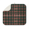 thumbnail image 1 of Green and Red Christmas Plaid Pattern Dish Drying Mat for Kitchen 1 Pack, Ultra Absorbent Microfiber Dishes Drainer Mats,16x18in(41x46cm), 1 of 6