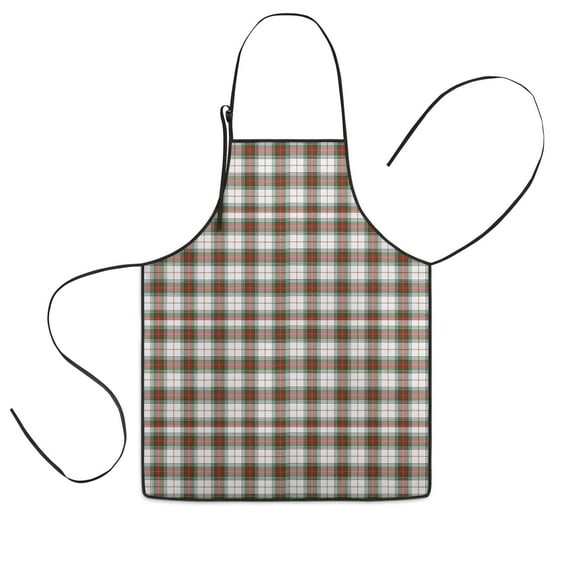 Green and Red Christmas Plaid Pattern Kids Aprons for Girls and Boys,Adjustable Neck Strap Toddler Aprons for Kids Cooking Baking