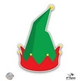 thumbnail image 1 of Green and Red Elf Hat - 12" Vinyl Sticker Waterproof Decal, 1 of 1