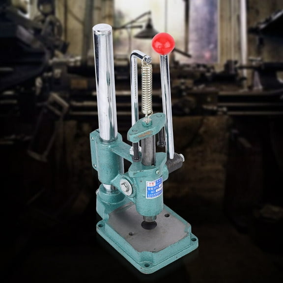 Green and Silver Manual Press Puncher 4.72*8.46*13.78in Press Puncher for Punching and Perforating Various Products