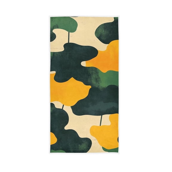 Green and Yellow Graffiti Face Towel Absorbent Hand Towels Bath Sport Gym