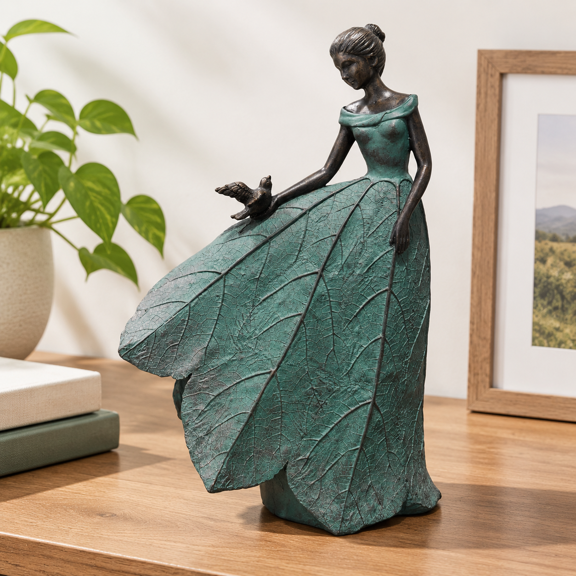 Green-bird X-Large Fairy Garden Statue Home Outdoor Indoor Decoration