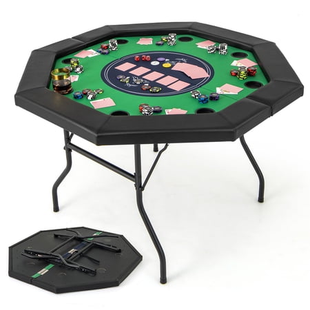 Green+black Foldable Octagon Poker Table For 8 Players - Green And Black price history and forecast - ///