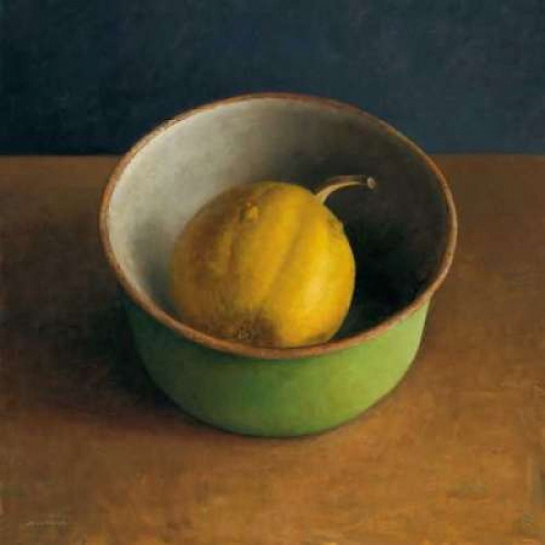 Green bowl I Canvas Art - Jos van Riswick (24 x 24)