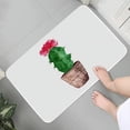 thumbnail image 1 of Green cactus and flower Printed Flannel Floor Mat Bathroom Decor Carpet Non-Slip For Living Room Kitchen welcome Doormat, 1 of 5