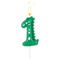 thumbnail image 1 of Green dinosaur birthday candles (number 1 candles), dinosaur number candles, suitable for dinosaur theme birthday number candles, party decorations, 1 of 5