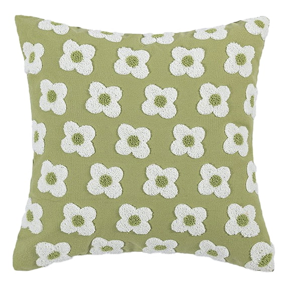 Green flower pillow case sofa living room printed pillow case - style1