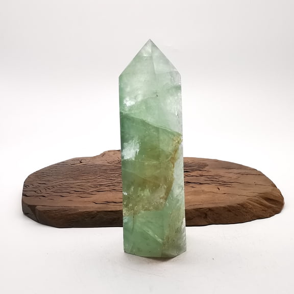 Green fluorite Crystal Towers ~ Natural Healing Crystal Point Obelisk for Reiki Healing and Crystal Grid 0.727kg