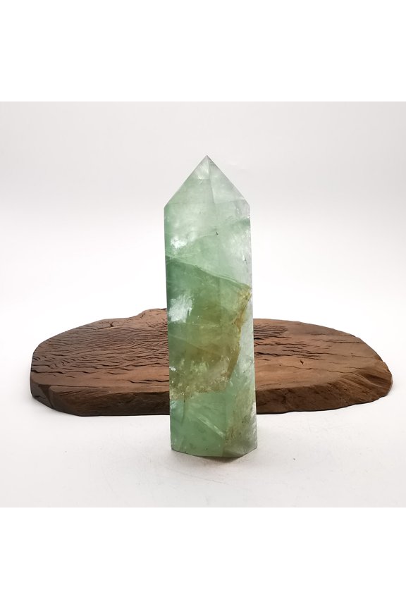 Green fluorite Crystal Towers ~ Natural Healing Crystal Point Obelisk for Reiki Healing and Crystal Grid 0.727kg