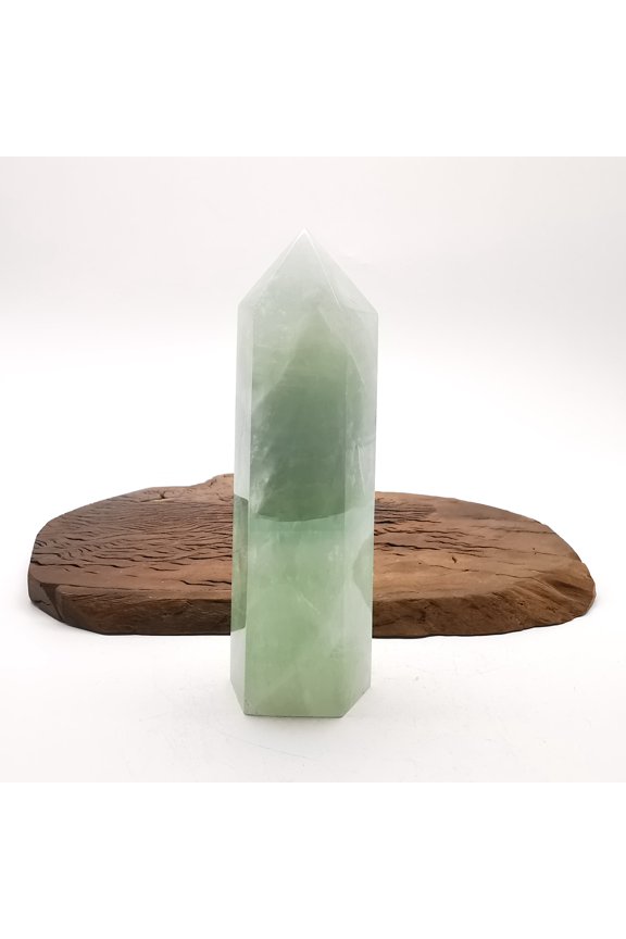 Green fluorite Crystal Towers ~ Natural Healing Crystal Point Obelisk for Reiki Healing and Crystal Grid 0.749kg