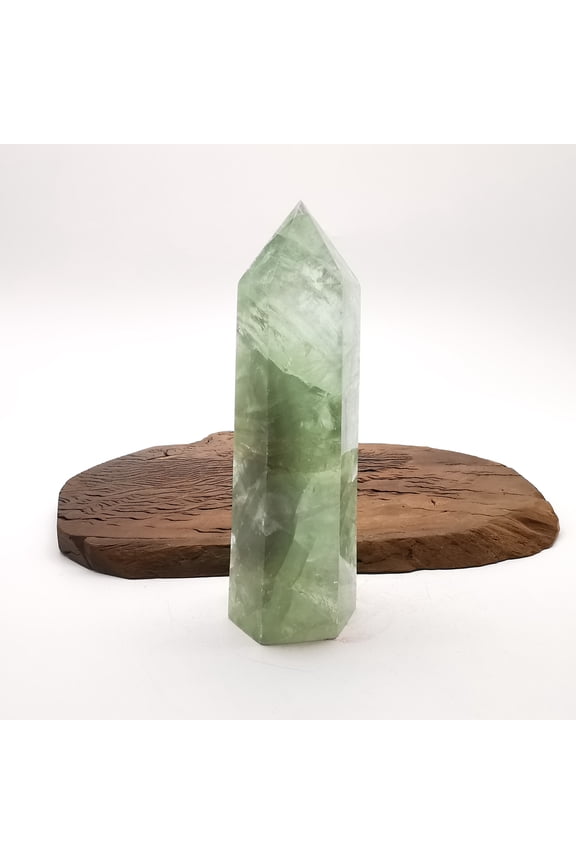 Green fluorite Crystal Towers ~ Natural Healing Crystal Point Obelisk for Reiki Healing and Crystal Grid 0.807kg
